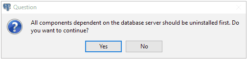 Acknowledge that dependent components are removed first